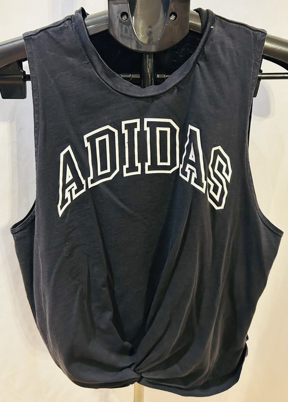 Adidas Front Knot Black Tank Women's size L